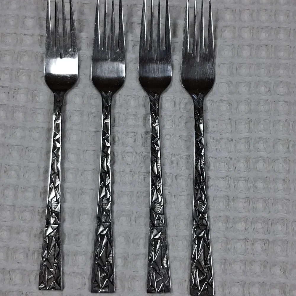 Vtg. MCM Towle SCC Cutlery Aquarius Cubist Replacement Set Of 12 Pcs.
